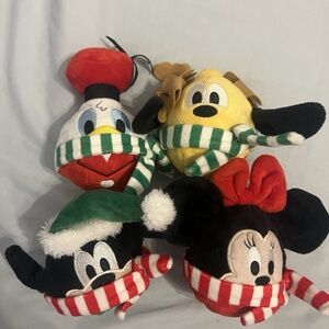 Disney Christmas Only At Chewy Set Of 4 DOG TOY Ball Durable Crinkle